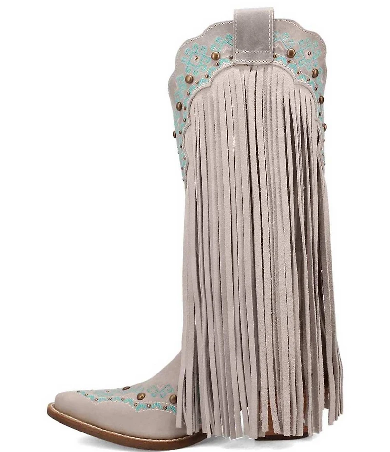 Dingo Tequila Sunrise Leather Fringe Western Boots