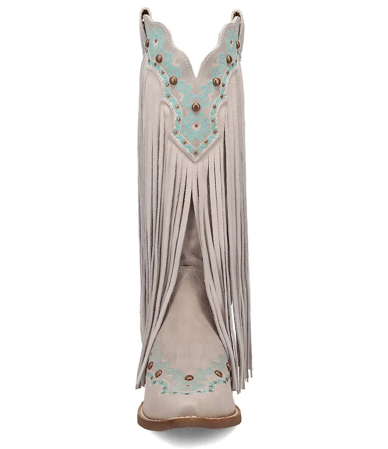 Dingo Tequila Sunrise Leather Fringe Western Boots