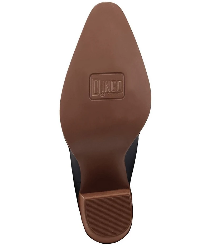 Dingo Texani Leather Studded Cuffed Suede Shaft Tall Western Boots