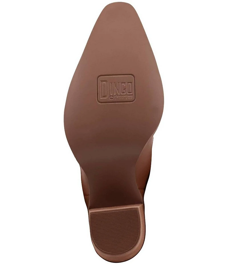 Dingo Texani Leather Studded Cuffed Suede Shaft Tall Western Boots