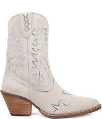 Dingo Tiny Pony Suede Rhinestone Mid Calf Western Boots