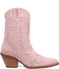 Dingo Tiny Pony Suede Rhinestone Mid Calf Western Boots