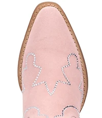 Dingo Tiny Pony Suede Rhinestone Mid Calf Western Boots