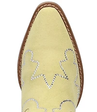 Dingo Tiny Pony Suede Rhinestone Mid Calf Western Boots