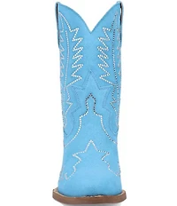 Dingo Tiny Pony Suede Rhinestone Mid Calf Western Boots
