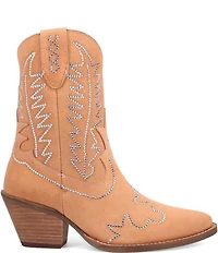 Dingo Tiny Pony Suede Rhinestone Mid Calf Western Boots