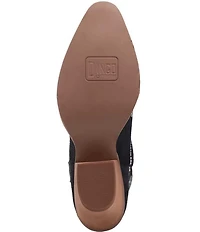 Dingo Tiny Pony Suede Rhinestone Mid Calf Western Boots