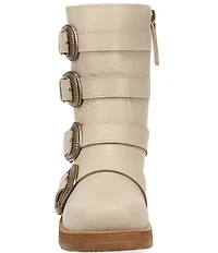 Dingo Topanga Leather Buckle Straps Block Heel Booties