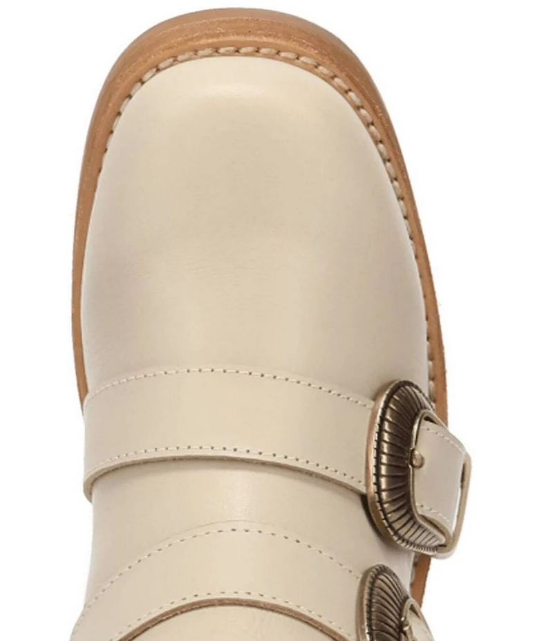 Dingo Topanga Leather Buckle Straps Block Heel Booties