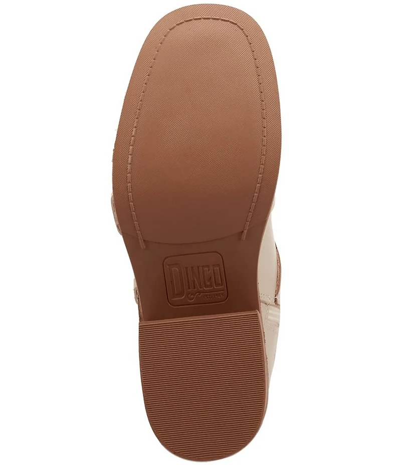 Dingo Topanga Leather Buckle Straps Block Heel Booties