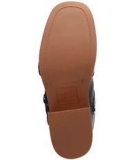 Dingo Topanga Leather Buckle Straps Block Heel Booties