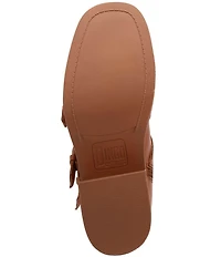 Dingo Topanga Leather Buckle Straps Block Heel Booties