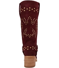 Dingo Troubadour Suede Studded Harness Tall Boots