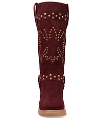 Dingo Troubadour Suede Studded Harness Tall Boots