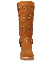 Dingo Troubadour Suede Studded Harness Tall Boots