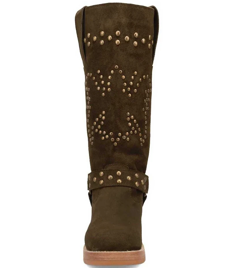 Dingo Troubadour Suede Studded Harness Tall Boots