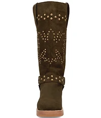 Dingo Troubadour Suede Studded Harness Tall Boots