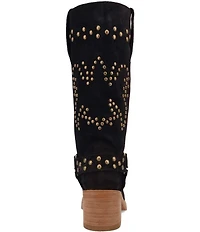Dingo Troubadour Suede Studded Harness Tall Boots
