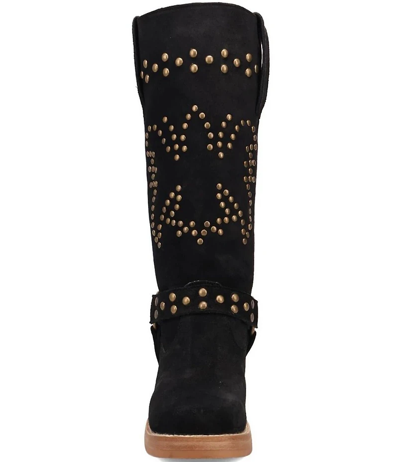 Dingo Troubadour Suede Studded Harness Tall Boots