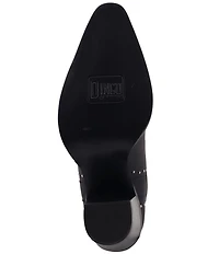 Dingo Untamed Leather Studded Cow Print Suede Western Tall Boots
