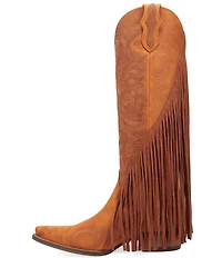 Dingo Walk West Leather Suede Fringe Western Tall Boots