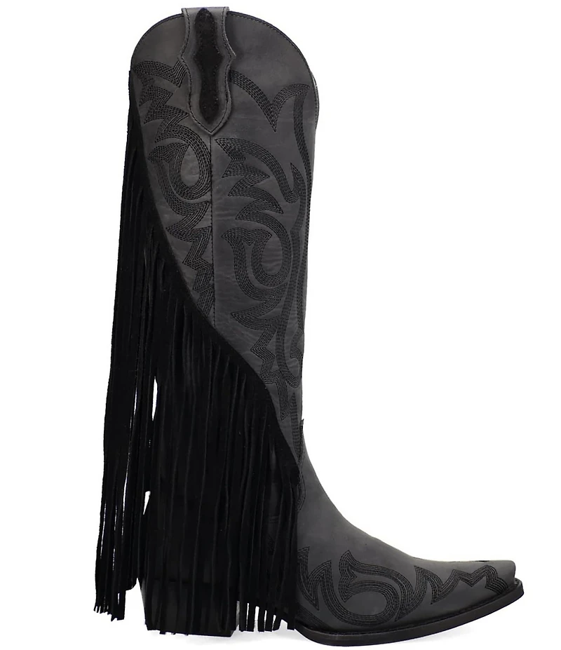 Dingo Walk West Leather Suede Fringe Western Tall Boots