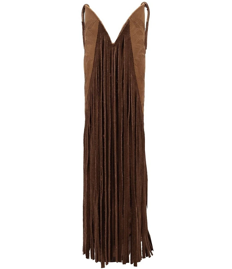 Dingo Walk West Leather Suede Fringe Western Tall Boots