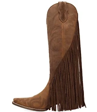 Dingo Walk West Leather Suede Fringe Western Tall Boots