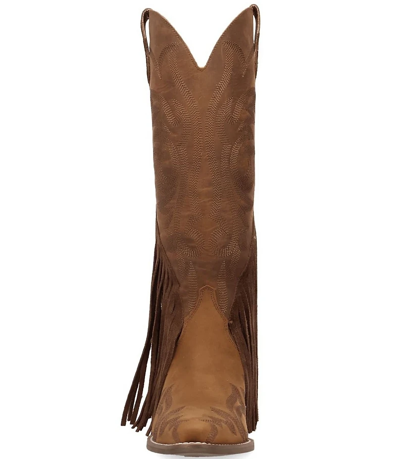Dingo Walk West Leather Suede Fringe Western Tall Boots