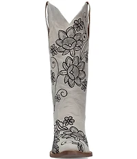 Dingo Western Swing Leather Floral Embroidered Tall Western Boots