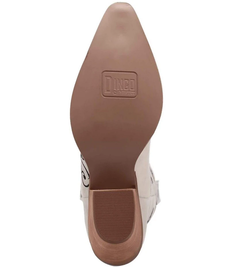 Dingo Western Swing Leather Floral Embroidered Tall Western Boots