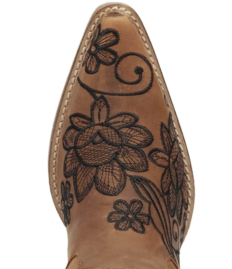 Dingo Western Swing Leather Floral Embroidered Tall Western Boots