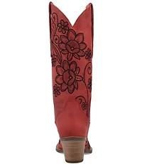 Dingo Western Swing Leather Floral Embroidered Tall Western Boots