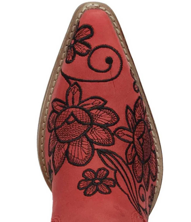 Dingo Western Swing Leather Floral Embroidered Tall Western Boots