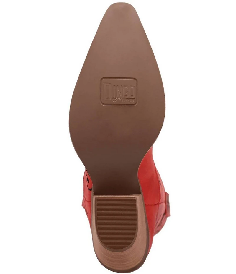 Dingo Western Swing Leather Floral Embroidered Tall Western Boots