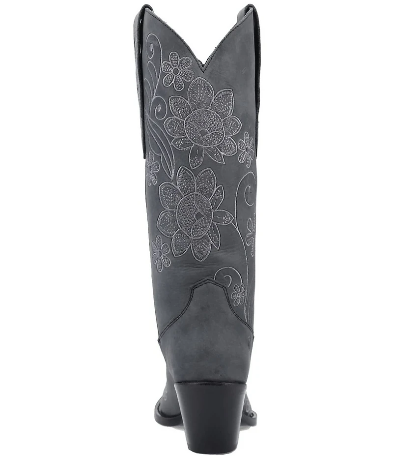 Dingo Western Swing Leather Floral Embroidered Tall Western Boots