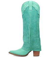 Dingo Wild Fire Suede Cuffed Tall Western Boots