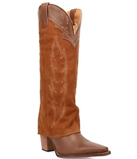 Dingo Wild Fire Suede Cuffed Tall Western Boots