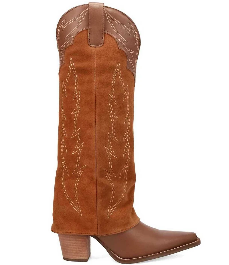 Dingo Wild Fire Suede Cuffed Tall Western Boots