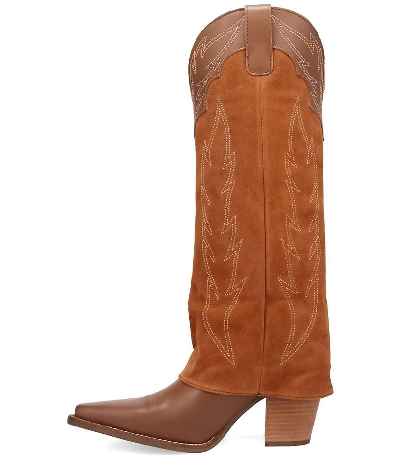 Dingo Wild Fire Suede Cuffed Tall Western Boots