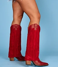 Dingo Wild Fire Suede Cuffed Tall Western Boots