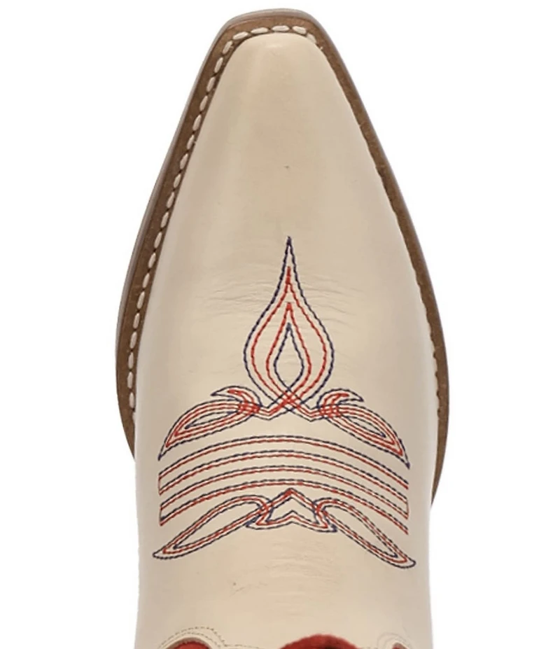 Dingo Wild N' Free Patriotic Leather and Suede Fringe Western Booties