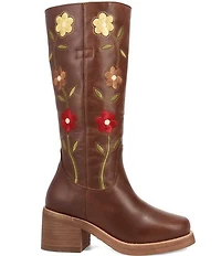 Dingo Women's Bloom Leather Floral Embroidery Tall Boots