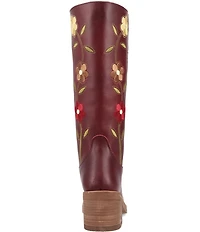 Dingo Women's Bloom Leather Floral Embroidery Tall Boots