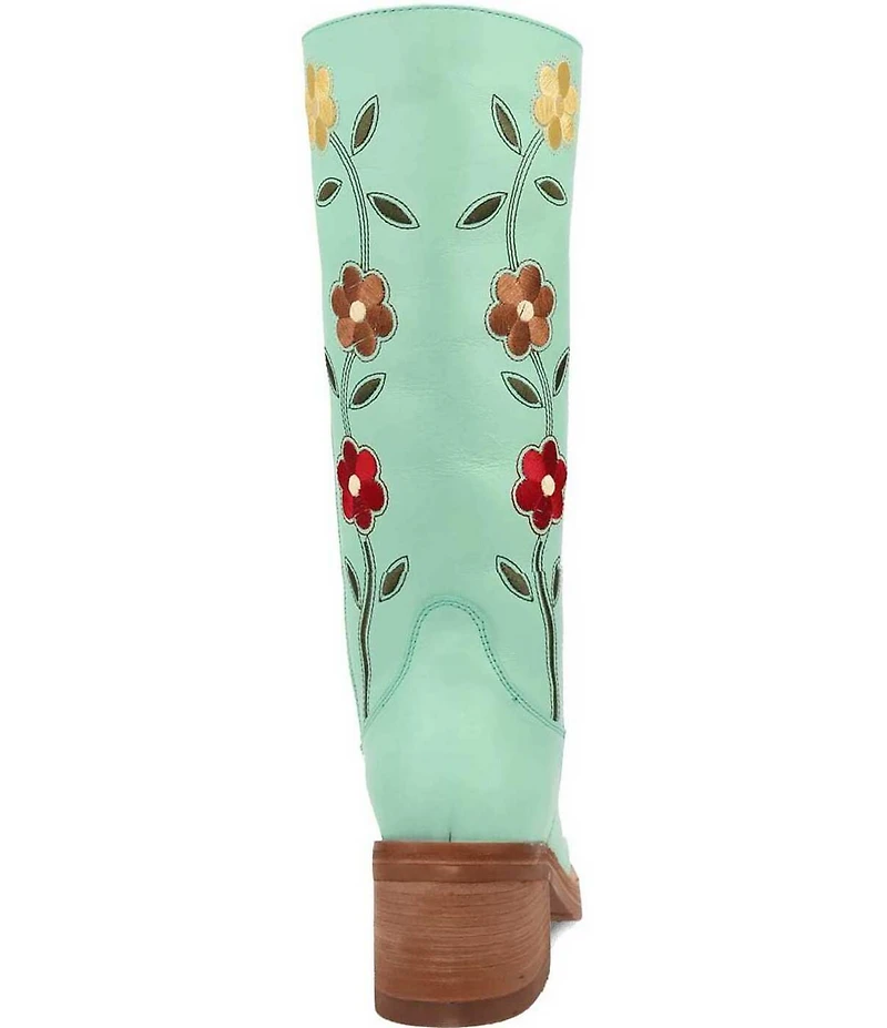 Dingo Women's Bloom Leather Floral Embroidery Tall Boots