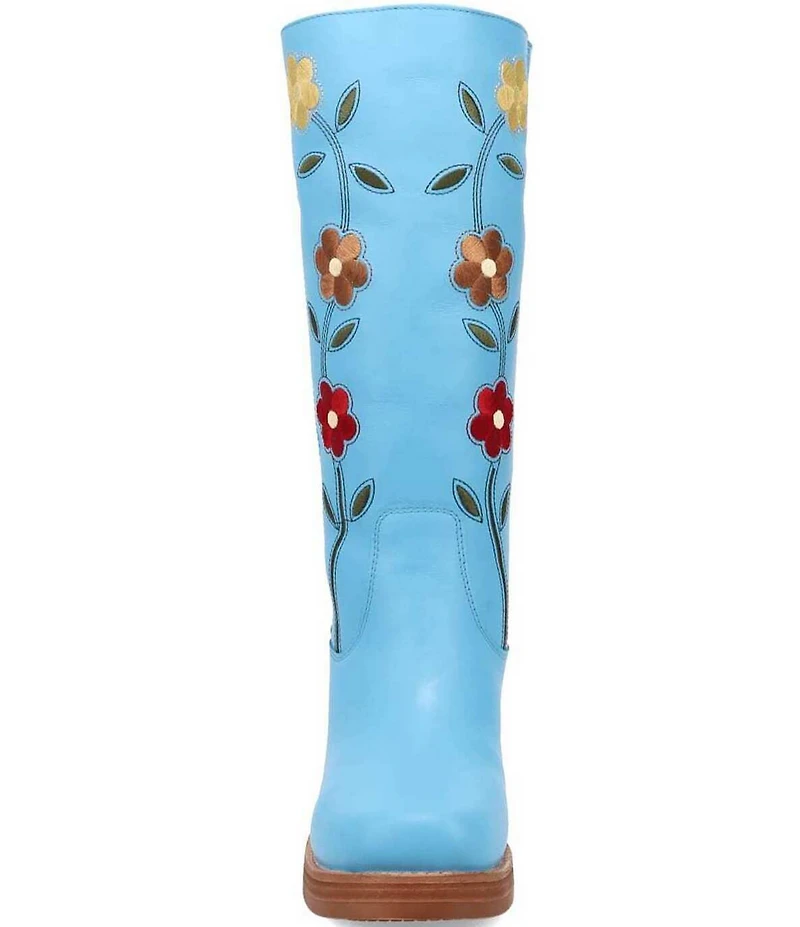 Dingo Women's Bloom Leather Floral Embroidery Tall Boots