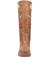 Dingo Women's Bloom Leather Floral Embroidery Tall Boots
