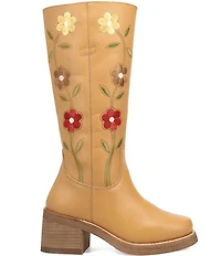 Dingo Women's Bloom Leather Floral Embroidery Tall Boots