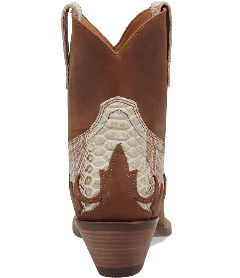 Dingo Women's Cobra Kiss Snake Embossed Leather Western Booties