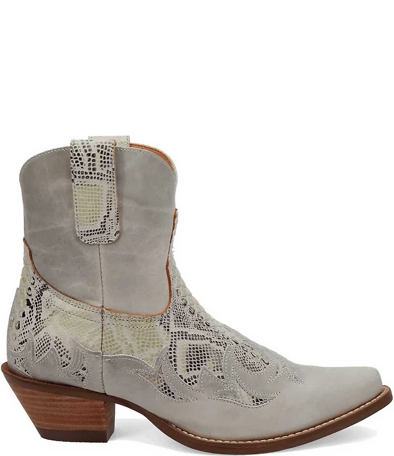 Dingo Women's Cobra Kiss Snake Embossed Leather Western Booties
